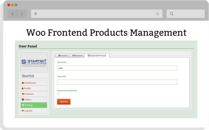 manage products in woocommerce store from frontend
